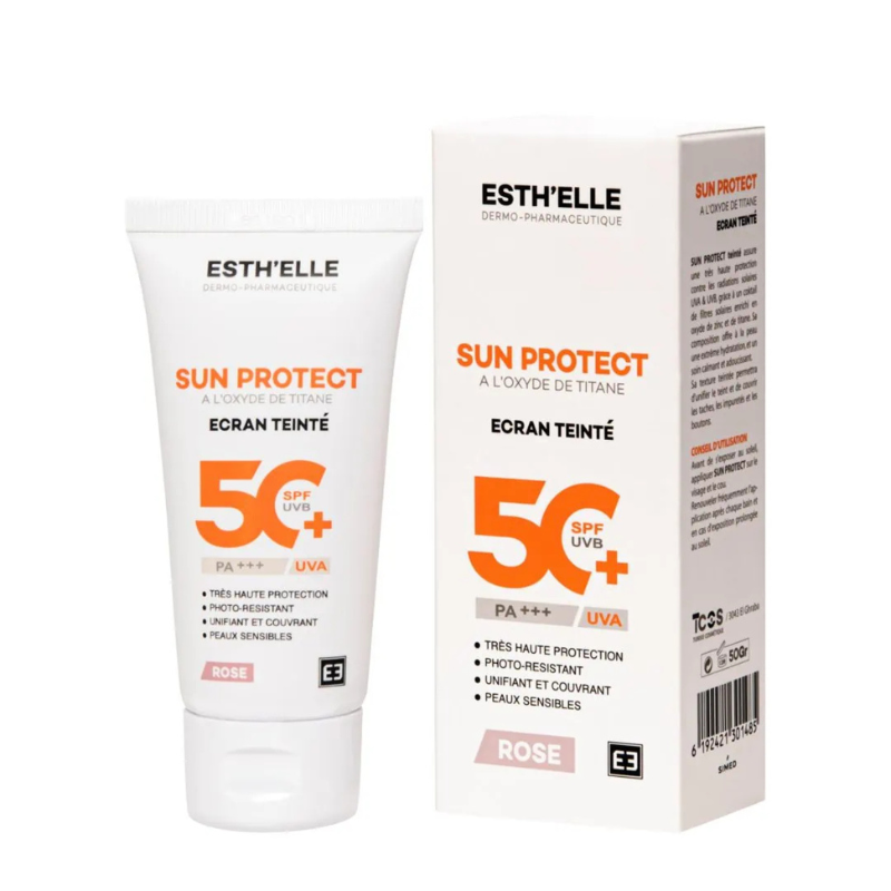 ESTHELLE Écran Teinté Rose SPF 50+ protection solaire visage