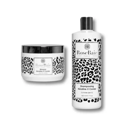 Flacon de shampoing RoseBaie Caviar Kératine édition limitée