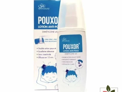 Lotion anti-poux Pouxor pour cheveux et lentes – visuel parapharmacie Tunisie